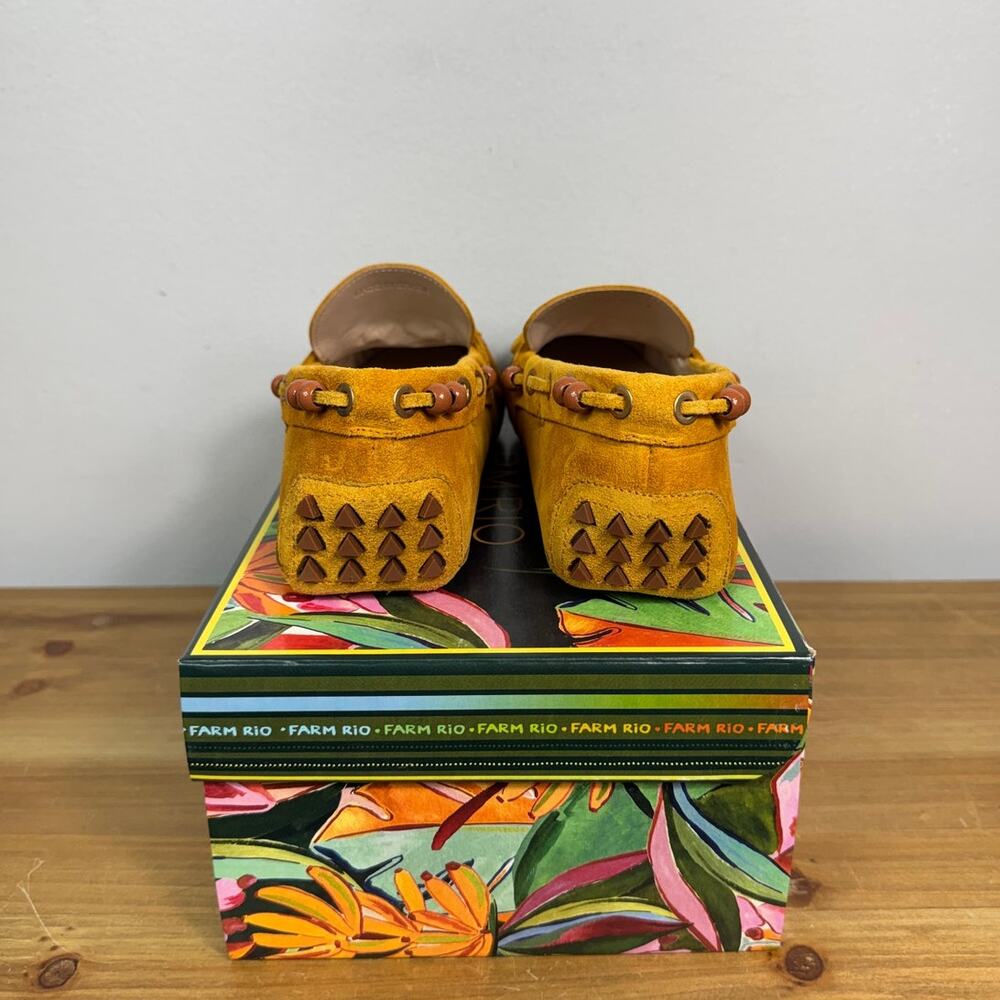 New Farm Rio Brown Tassel Suede Moccasin in Ocher Women's Size 7 - Picture 9 of 11